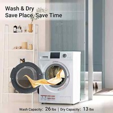 Smad 2.7cu.ft stainless steel  Washing Machine Cold Wash Space-saving Front Load