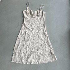 Urban Outfitters Archive Natural Linen Jessie Midi Dress. Beige/Cream. XL.