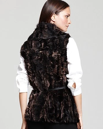 !! ELIE TAHARI СТРИЖЕННЫЙ МЕХ ЖИЛЕТ!! УЖЕ РАСПРОДАНО ДЛЯ 2023 @ BERGDORF $1698 - Изображение 2 из 2