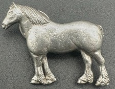 Clydesdale Draft Horse Breed Vintage Lapel Pin POP Equestrian