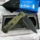 Benchmade 535-BK Knives Limited Bugou Customized Green Grivory Handles — photo 2