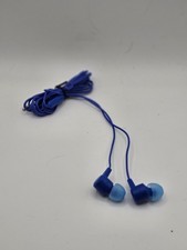 Blue Wired In-Ear Earbuds 3.5mm Jack Silicone Tips Preowned