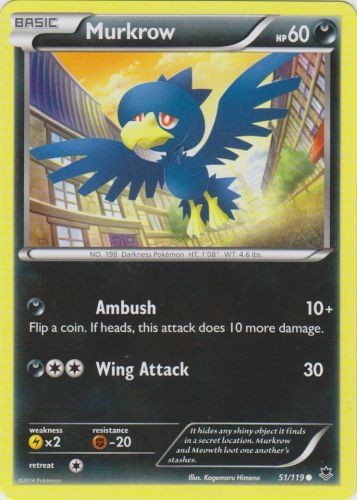 Pokemon - Murkrow - 51/119 - Common - XY - Phantom Forces - NM