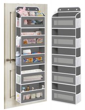 Over The Door Organizer, 5 Shelves Closet Door Hanging Organizer with 10 Mesh...