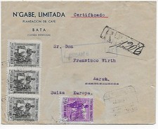 Bata (Guinea) Registered Cover to Aarau/CH, Censorship, 1941