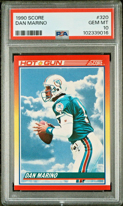 1990 Score Dan Marino HOT GUN #320 PSA 10 Low Pop Rare Insert HOF Dolphins