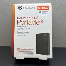 New Seagate Portable Backup Plus Portable 5TB USB-B to USB-A SSD STHP5000400