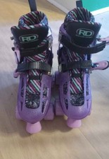 Roller Derby KidS 2 In 1 Adjustable Skates Size 3-6 switches to inline