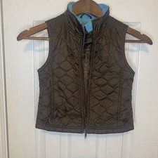 L.L. Bean Puffer Vest Kids Girls 5 6 Brown Goose Down Insulated
