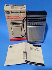 Vtg General Electric GE Radio AM/FM Weather TV Sound Model 7-2934 Tested Works