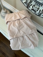 Pottery Barn Kids Evelyn Ruffle Bottom Blackout Curtain 1 44 x96 Blush USED