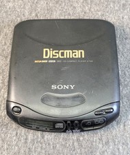 Sony Discman D-143 Portable CD Player Mega Bass Tested Works Hinge Damage