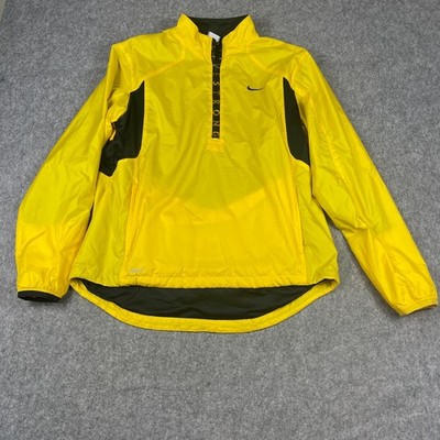 Nike Lance Armstrong Live Strong Jacket Yellow 1/4 Zip Cycle Men s Large
