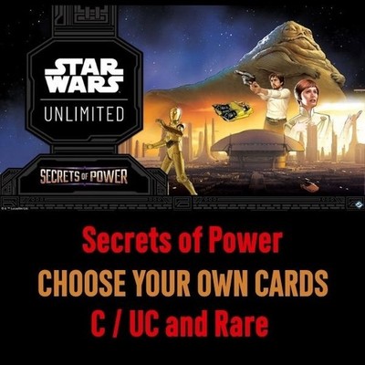 Star Wars Unlimited Secrets of Power - Pick Your Card - Common U/C and Rare SEC