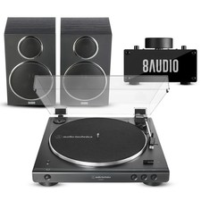Audio-Technica AT-LP60XBT Turntable with Desktop Amplifier System Bundle