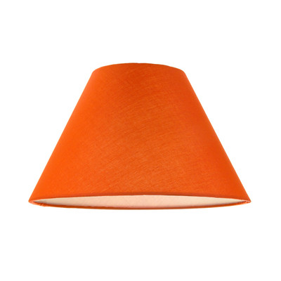 10 Zoll Lebhaft Orange Baumwolle Coolie Schirm für Tischlampe oder Pendelleuchte von Happy H...