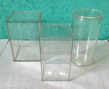 Clear Acrylic Lot of 3 Display Cases for Beanies Plushies Figures-S3