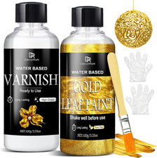 Acrylic Paint Metallic - 200Ml Gold Leaf Paint Ultra Shiny Quick Dry Metallic Gi