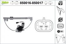 Alzavetro anteriore sinistro Valeo 850016 per Alfa Romeo