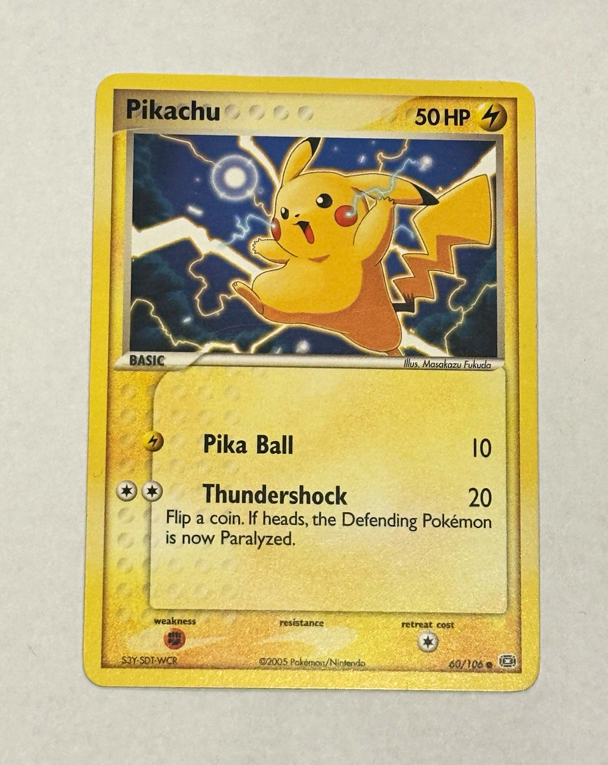 Pokemon TCG Pikachu 60/106 EX Emerald Regular Common 2005 50 HP EN