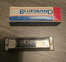 HOHNER Bluesband Diatonic Harmonica Key of C 10-Hole Chrome Metal w/ Case
