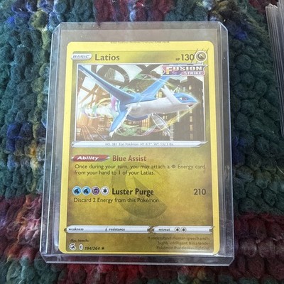 Latios Error Card Miss-cut 194/264 Fusion Strike Bottom Text On Top Super Rare!