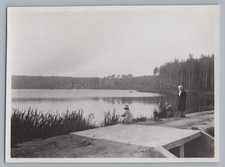 Moritzburg 1928 - Teich Brücke  Personen - Altes Foto 1920er