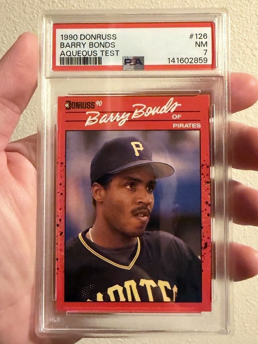 1990 Donruss Baseball Aqueous Test Barry Bonds #126 PSA 7 SSP Ultra Rare  Pirates
