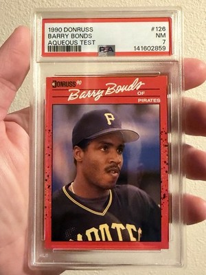1990 Donruss Baseball Aqueous Test Barry Bonds #126 PSA 7 SSP