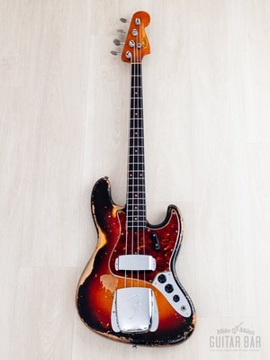 1962 Fender Jazz Bass Vintage Pre-CBS Slab Board, Sunburst w/ Case