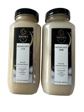 Set of 2 Bath Body Works Aroma Moonlight Zen Black Chamomile Luxe Bubble Bath