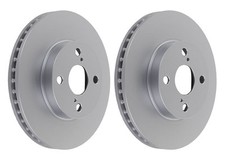 Pair Front Brake Disc Rotor for Toyota Corolla ZZE122 Prius NHW10 NHW11