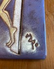 Vintage Pottery Tile Impressionist Crucifix with Jesus Figure Signed by Artist — photo 3