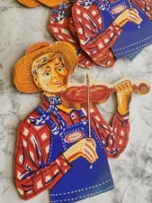 Kraft Store Display Pilgrim Holiday Fixins Sign Cardboard Thanksgiving