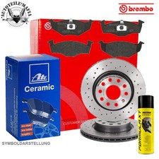 BREMBO Bremsensatz Sport Beläge  Ceramic + Bremsenreiniger vorne für OPEL