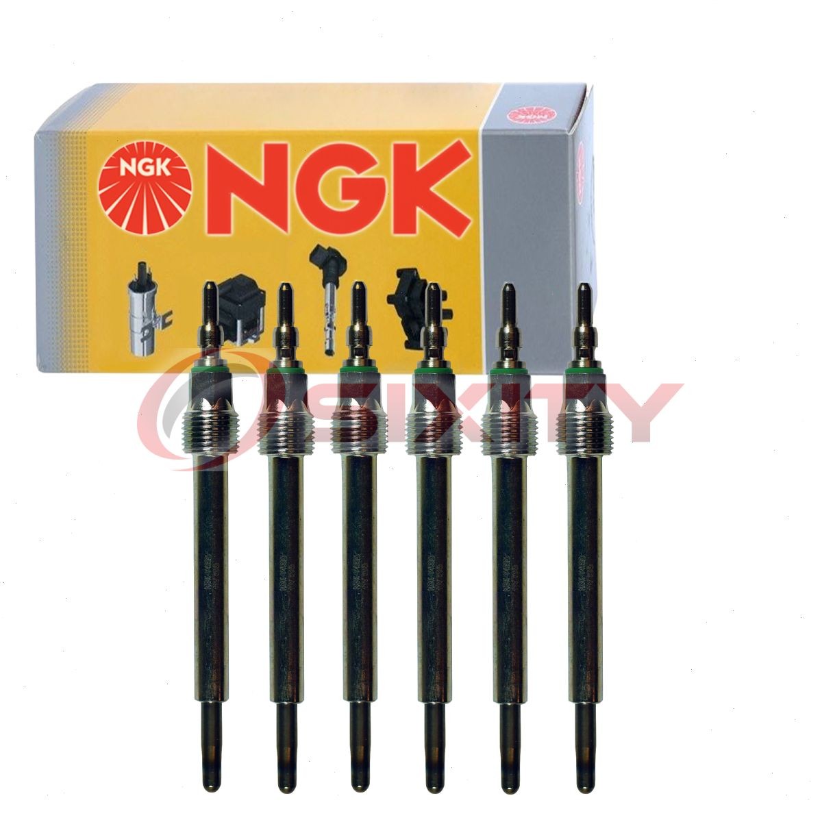 6 pc NGK 97190 Y4002J Glow Diesel Glow Plugs for ZD13 ZD12 CH243 250212007 py