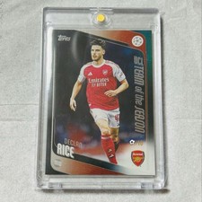 Topps UCC Declan Rice Arsenal Soccer Card 10 Series Black Foil Parallel Rookie. rookie card picture