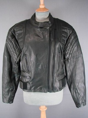 HERVORRAGENDE QUALITÄT & ZUSTAND FIELDSHEER KLASSISCHE SCHWARZE LEDER BIKER JACKE GRÖSSE 14