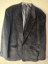Vintage David Taylor Men's corduroy Black Blazer Jacket sz 44L