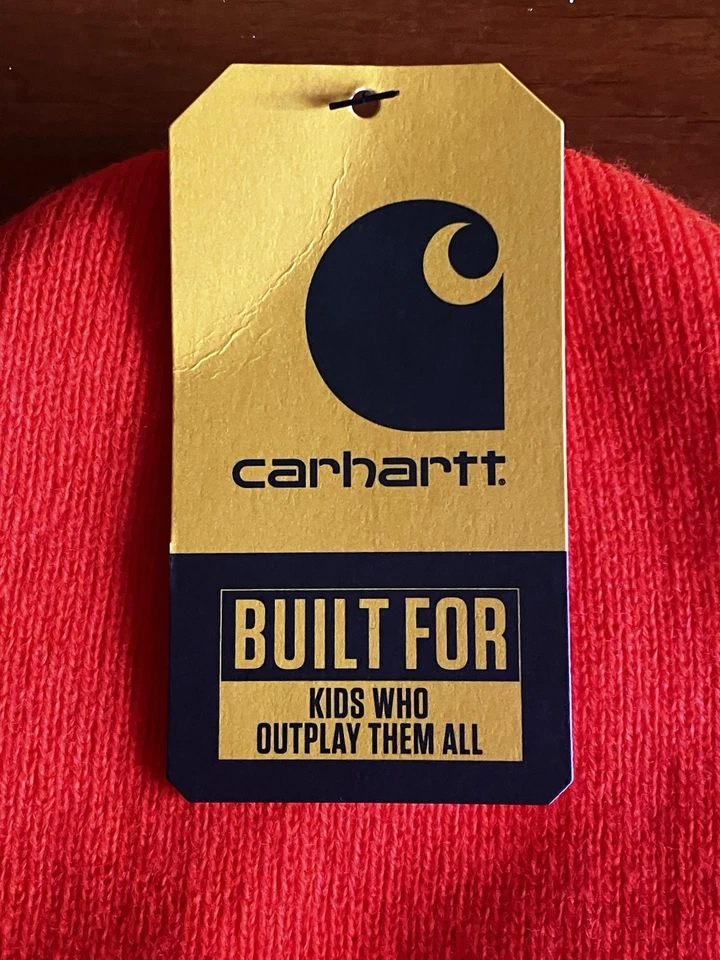 Chapéu de relógio Carhartt infantil acrílico criança, laranja Brite - Imagem 3 de 4
