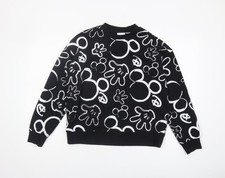 Womens UK XS Regular Disney Black Pullover Sweatshirt