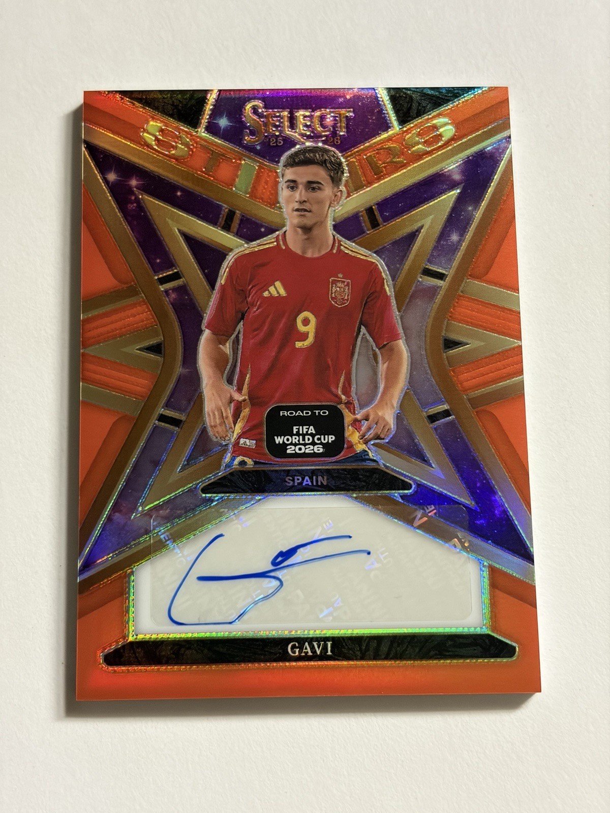 2025-26 Select FIFA World Cup Gavi Stars Orange Auto /49 Spain