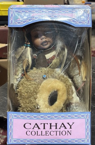 Cathay Collection Porcelain Doll Native American - Picture 3 of 9