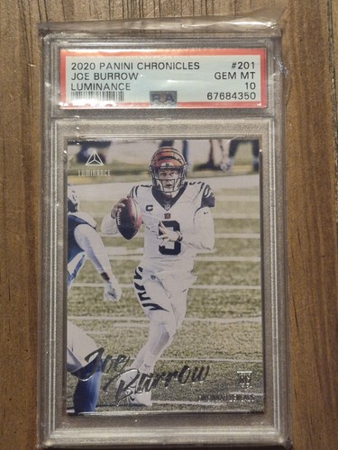 2020 Panini Chronicles Luminance  #201 Joe Burrow RC Rookie PSA 10
