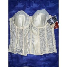 Dominique Colette Intimate Apparel Lace Ivory Longline Corset Bridas Bra NWT 40D