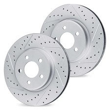 For Mercedes-benz C43 Amg 17-22 Drilled Slotted Rear Brake Rotor Set