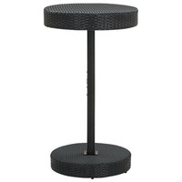 Gartentisch Schwarz 60,5X106 Cm Poly Rattan