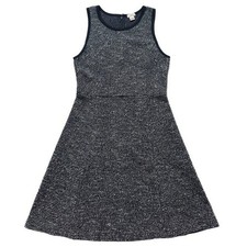 JCREW Women Boucle Black Wool Blend Fit & Flare Office Dress 6
