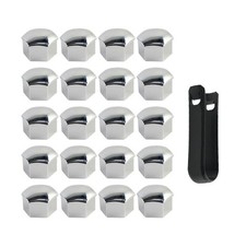 20x Chrome Wheel Lug Bolt Nut Covers Caps & Tool Fit For Tesla Model 3 S 2017-20