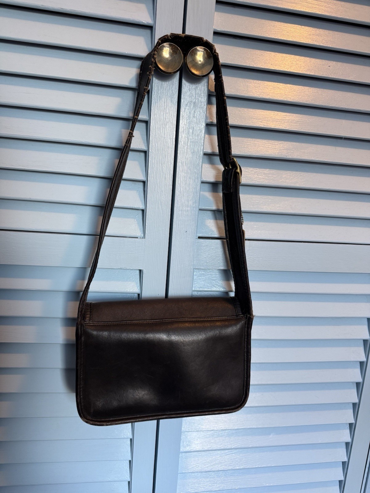 Rare Vintage Coach NYC Dinky Sling Bag - Black, Repaired Strap image 2